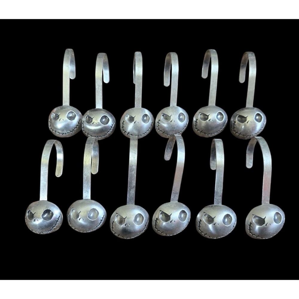 NEW Disney Nightmare Before Christmas Shower Curtain Hooks Jack Skellington 12pc